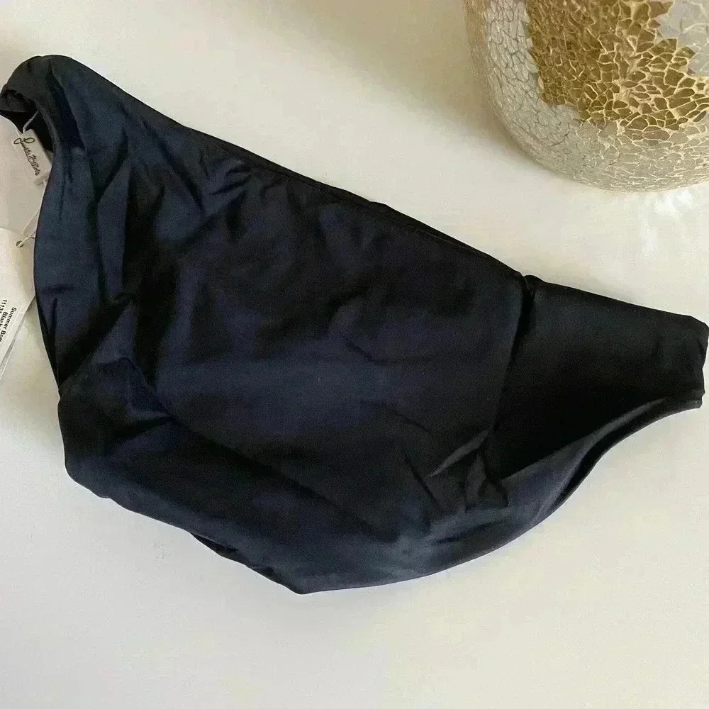 Frankie's Bikinis Summer Black‎ Rose Bikini Bottom Size Large
